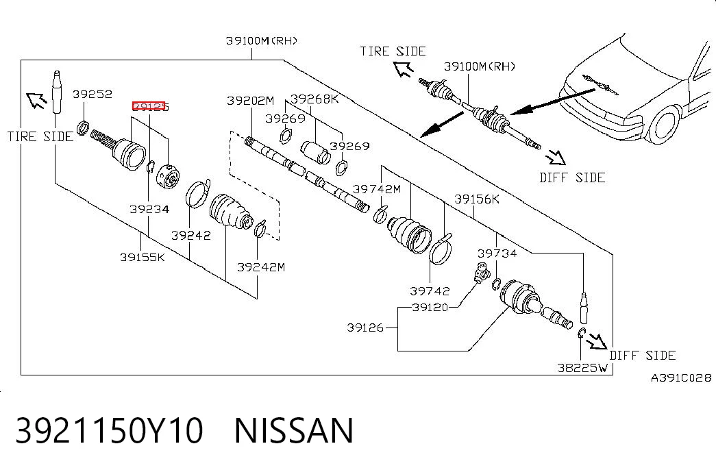 Junta homocinética externa dianteira Nissan Almera II N16 ao melhor preço