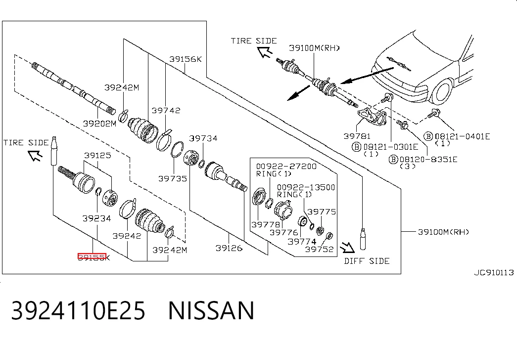 Bota de proteção externa de junta homocinética do semieixo dianteiro FB2063 NIPPON MOTORS