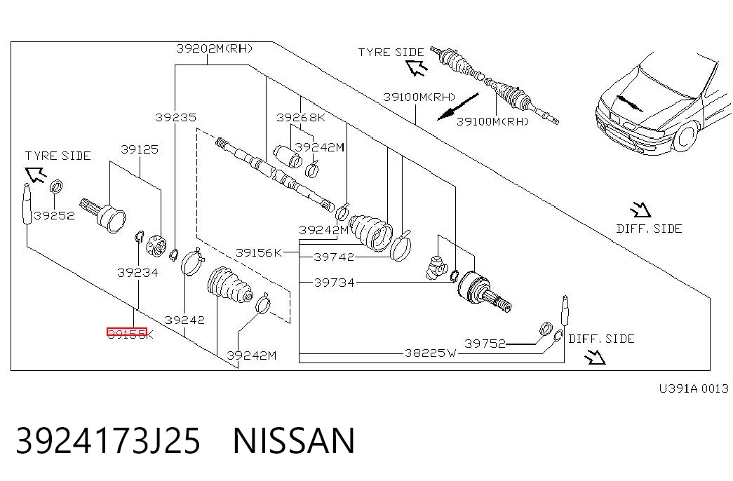 para Nissan Sunny II (N13)