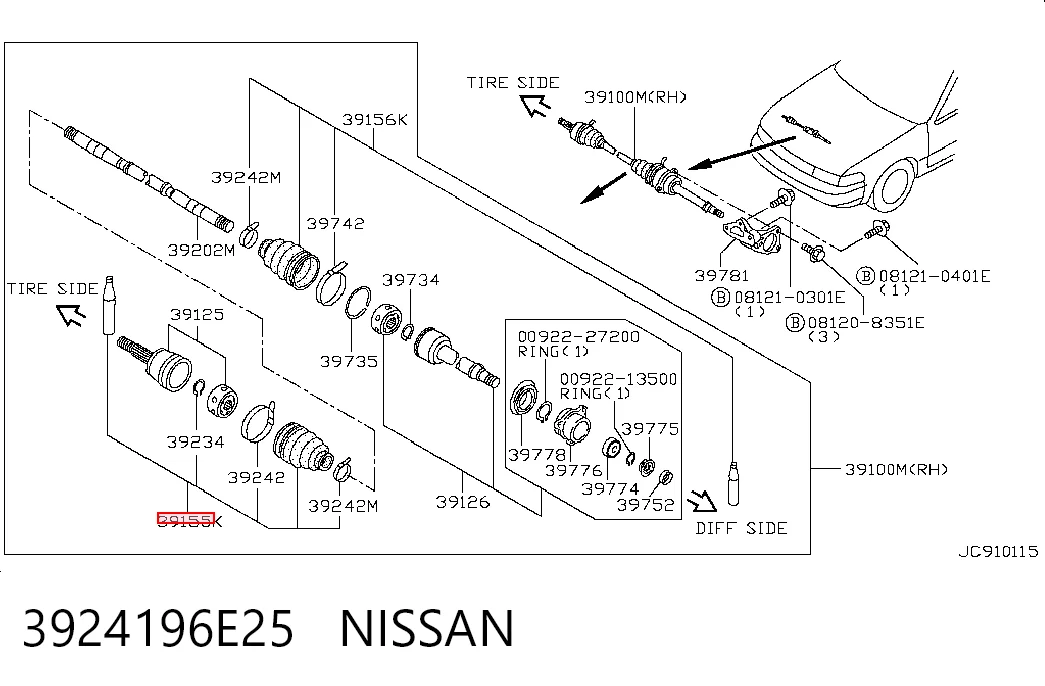 3924196E25 Nissan/Infiniti