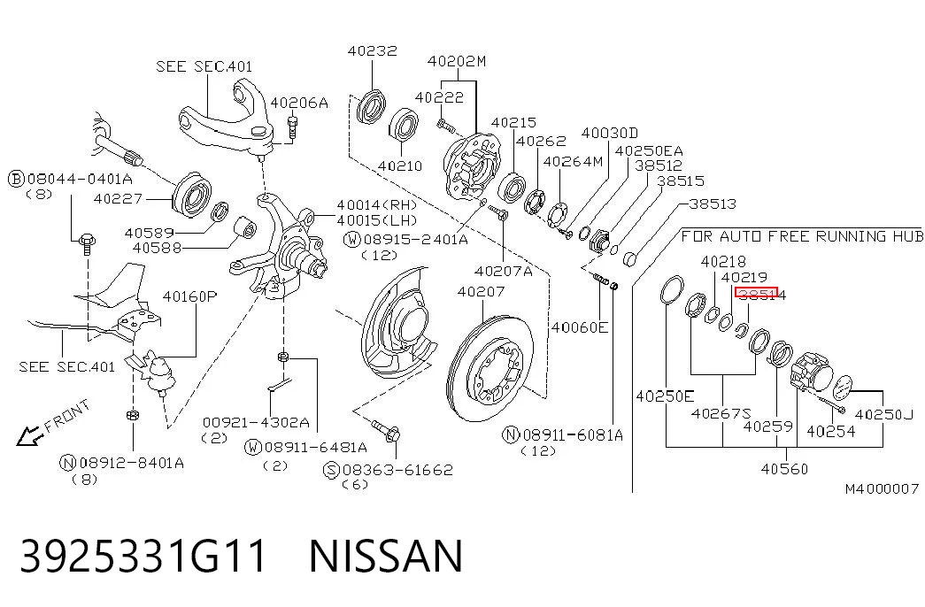 3925331G11 Nissan/Infiniti