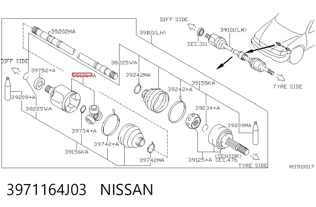 3971164J03 Nissan/Infiniti