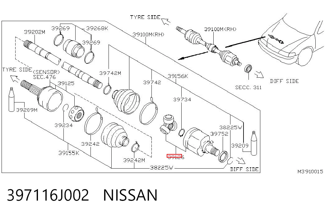 397116J002 Nissan/Infiniti