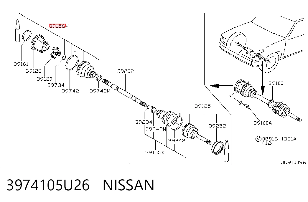 Compre Bota de proteção interna de junta homocinética do semieixo dianteiro Nissan Pathfinder 