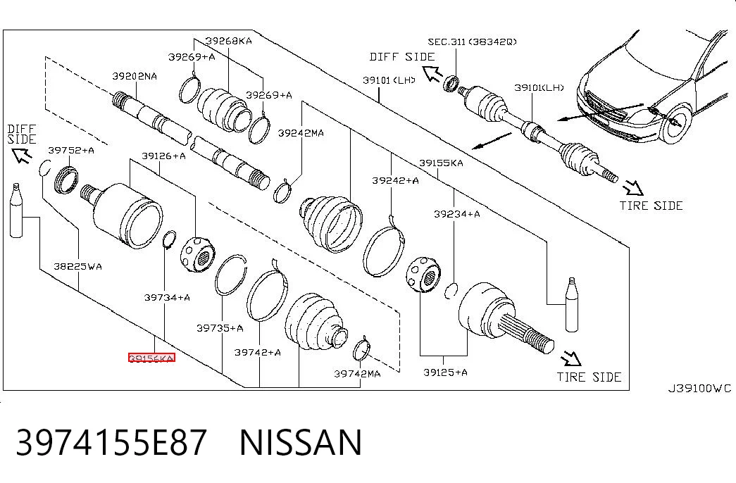 3974155E87 Nissan/Infiniti