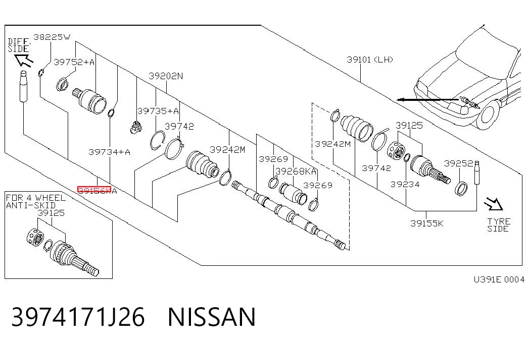 3974171J26 Nissan/Infiniti