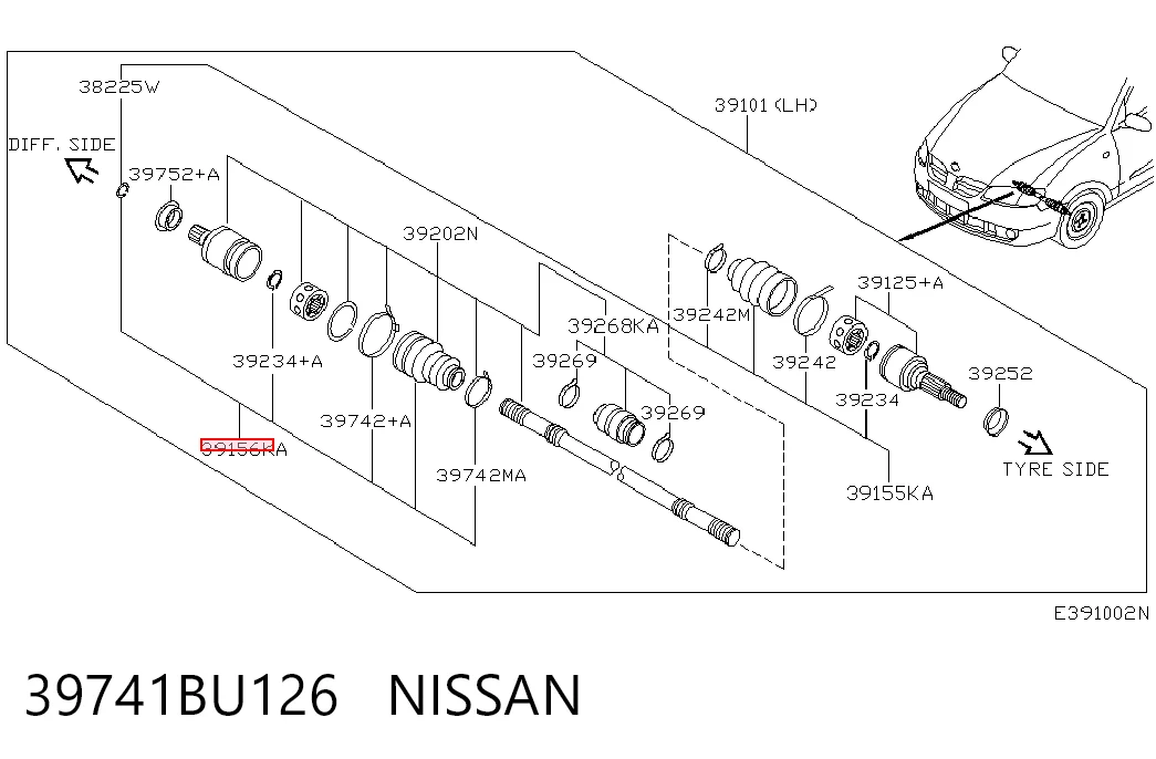 Bota de proteção interna de junta homocinética do semieixo dianteiro MD1922540A Mazda