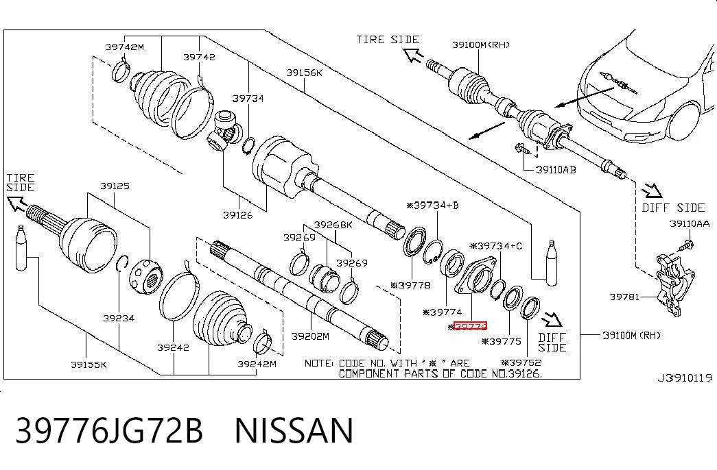 39776JG72B Nissan/Infiniti