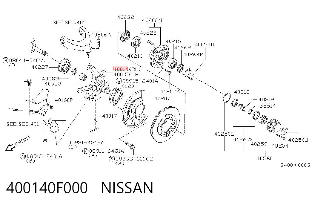 400140F000 Nissan/Infiniti