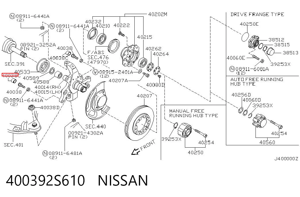 400392S610 Nissan/Infiniti 