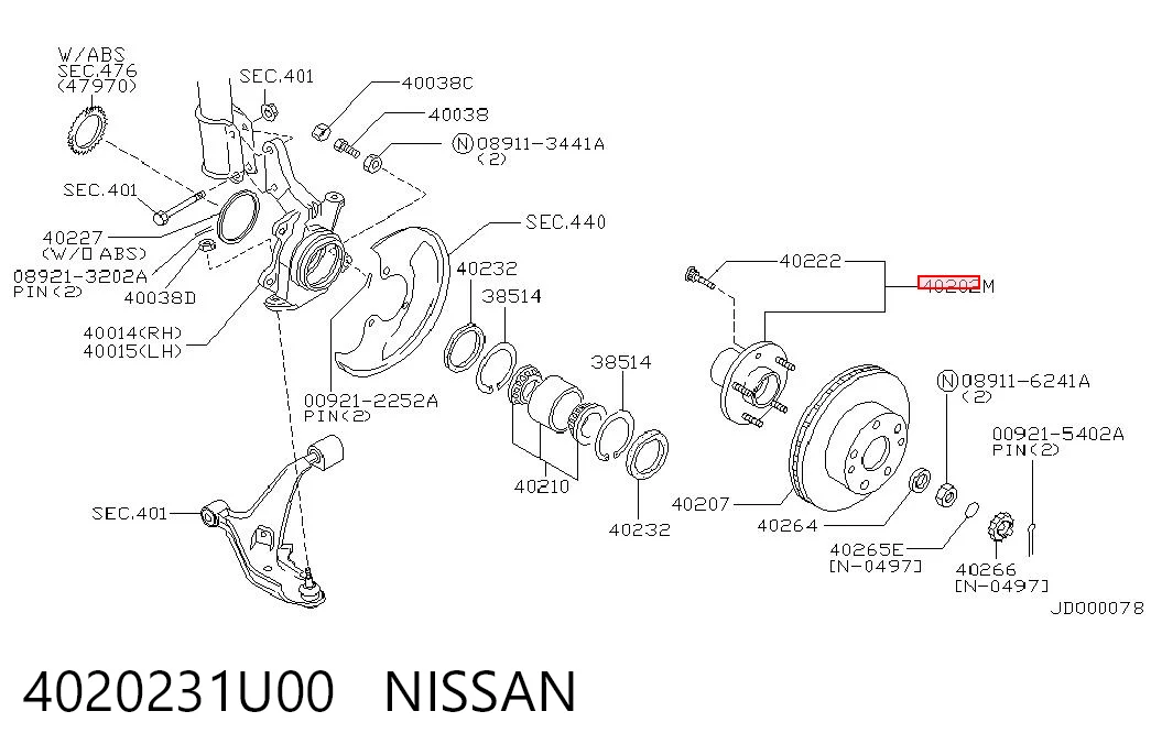4020231U00 Nissan/Infiniti