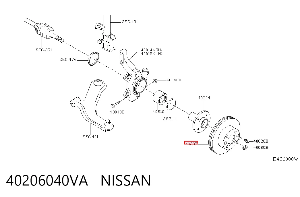  para Nissan Tiida  (C11X)