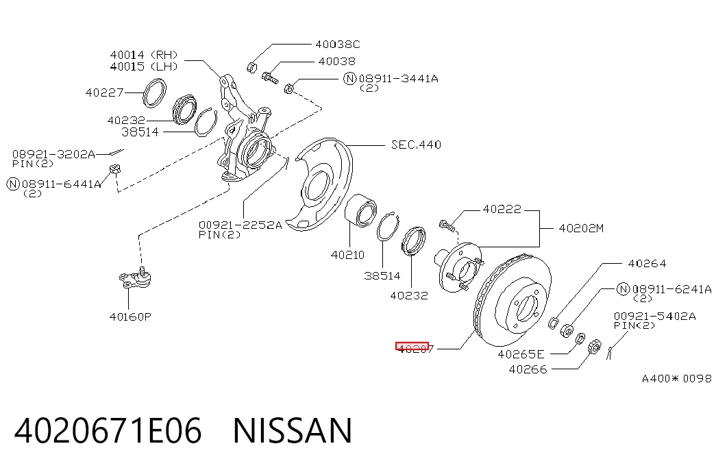 4020671E06 Nissan/Infiniti