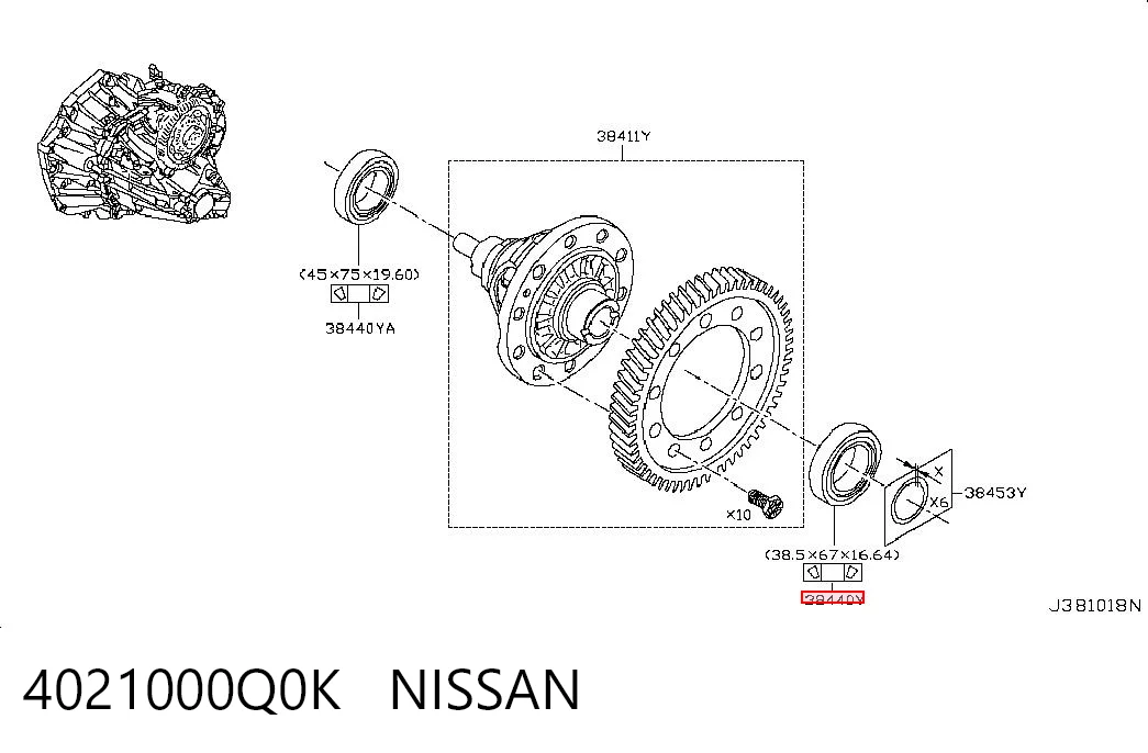 4021000Q0K Nissan/Infiniti