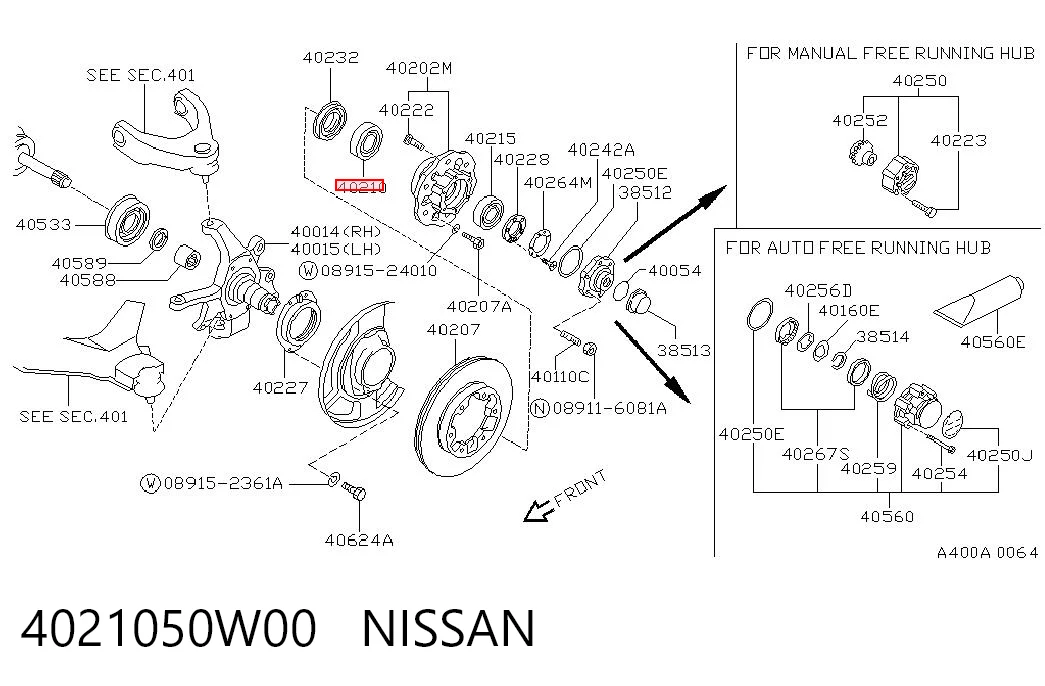4021050W00 Nissan/Infiniti