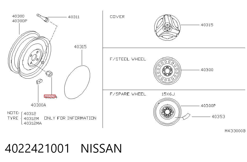 Porca de roda Nissan Primera  P10