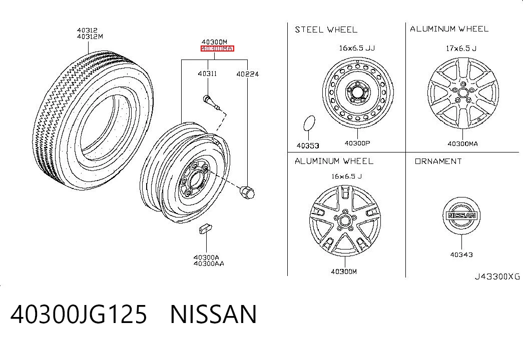 40300JG125 Nissan/Infiniti