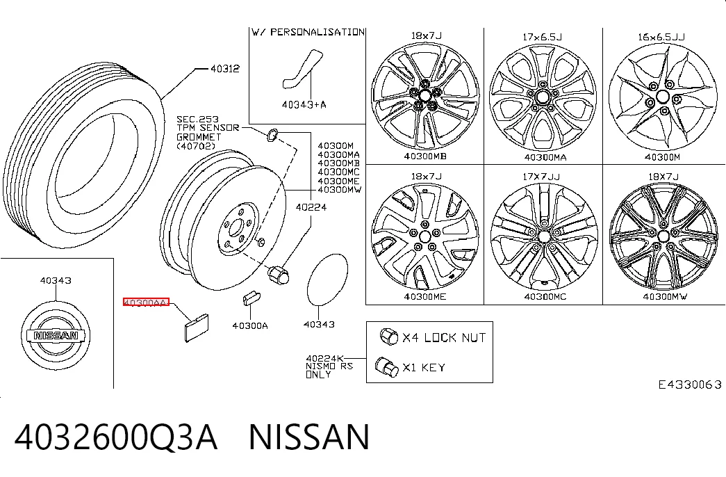 4032600Q3A Nissan/Infiniti