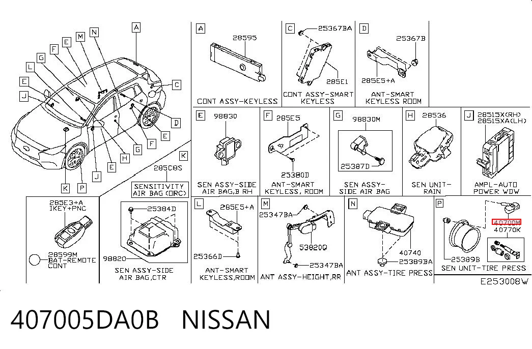407005DA0B Nissan/Infiniti