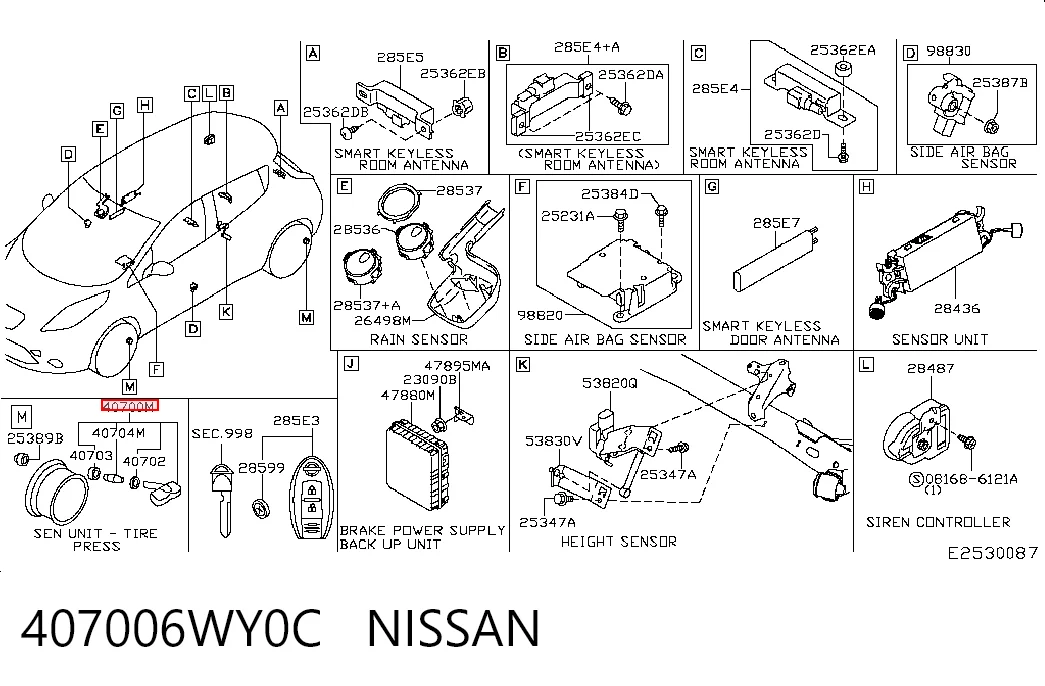 K68078768AC Chrysler Sensor de pressão de ar nos pneus