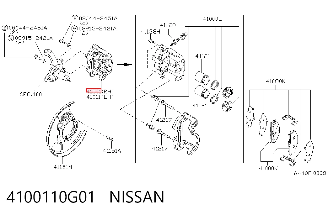 4100110G01 Nissan/Infiniti