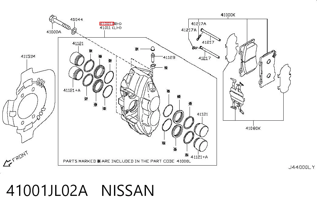 41001JL02A Nissan/Infiniti Suporte do freio dianteiro direito