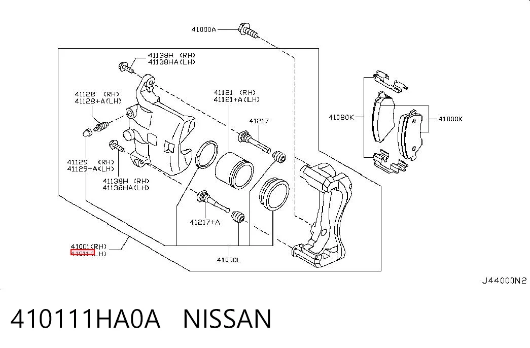 410111HA0A Nissan/Infiniti