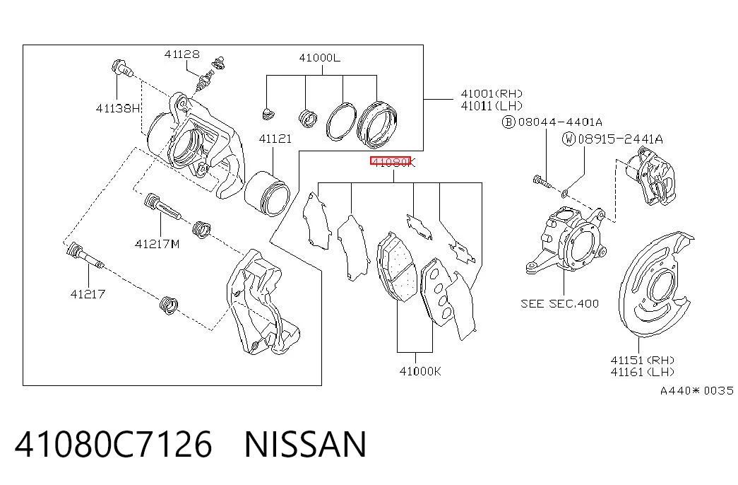 Kit de molas de fixação de sapatas de disco dianteiras Nissan Patrol Y60 ao melhor preço