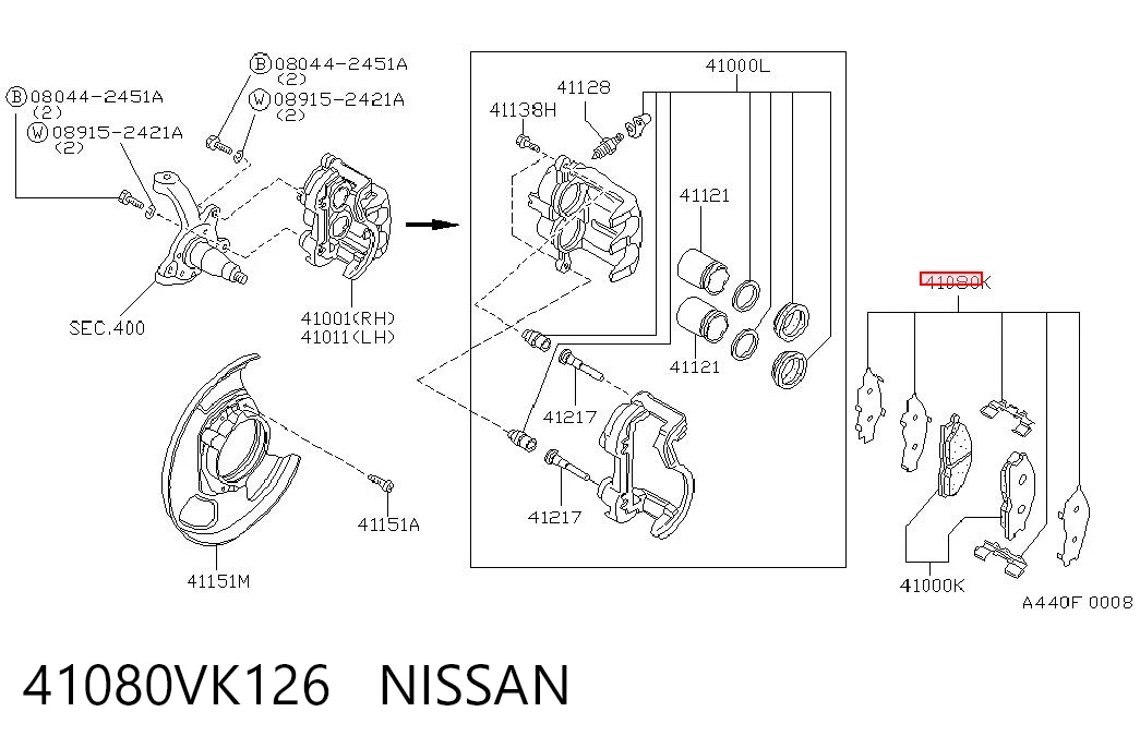 41080VK126 Nissan/Infiniti