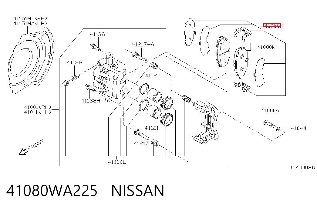 41080WA225 Nissan/Infiniti