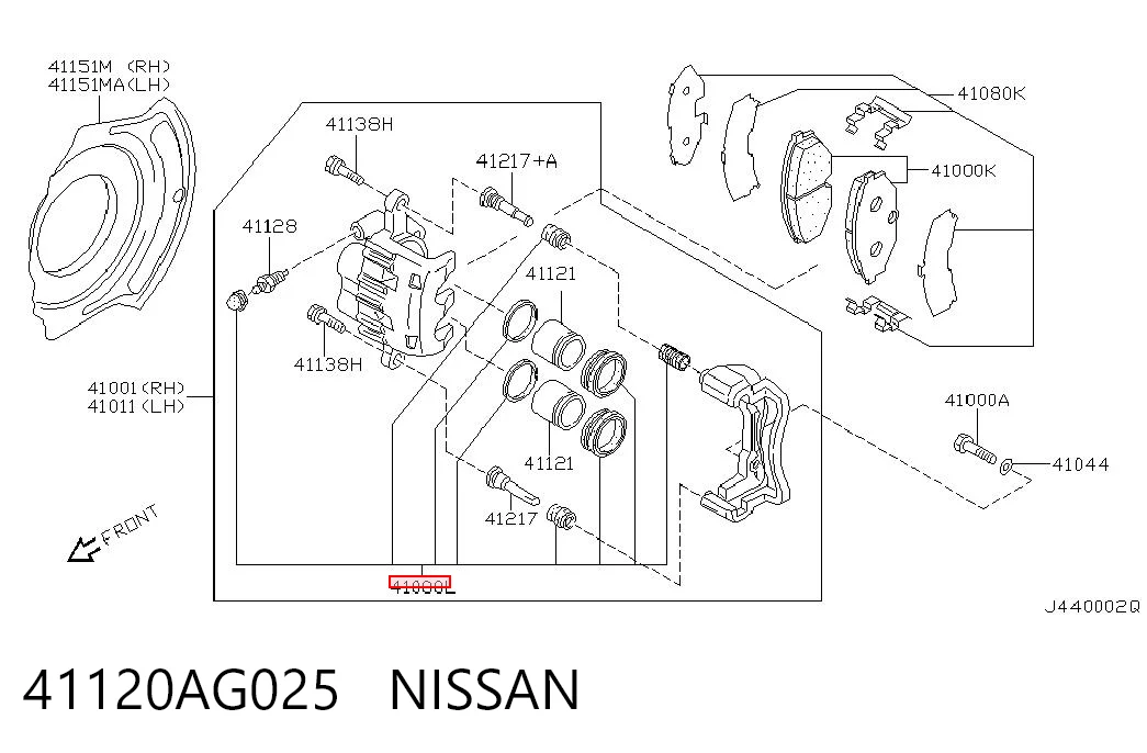 41120AG025 Nissan/Infiniti