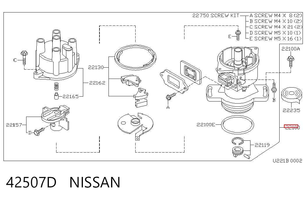 Distribuidor de ignição (distribuidor) Nissan Primera  P10