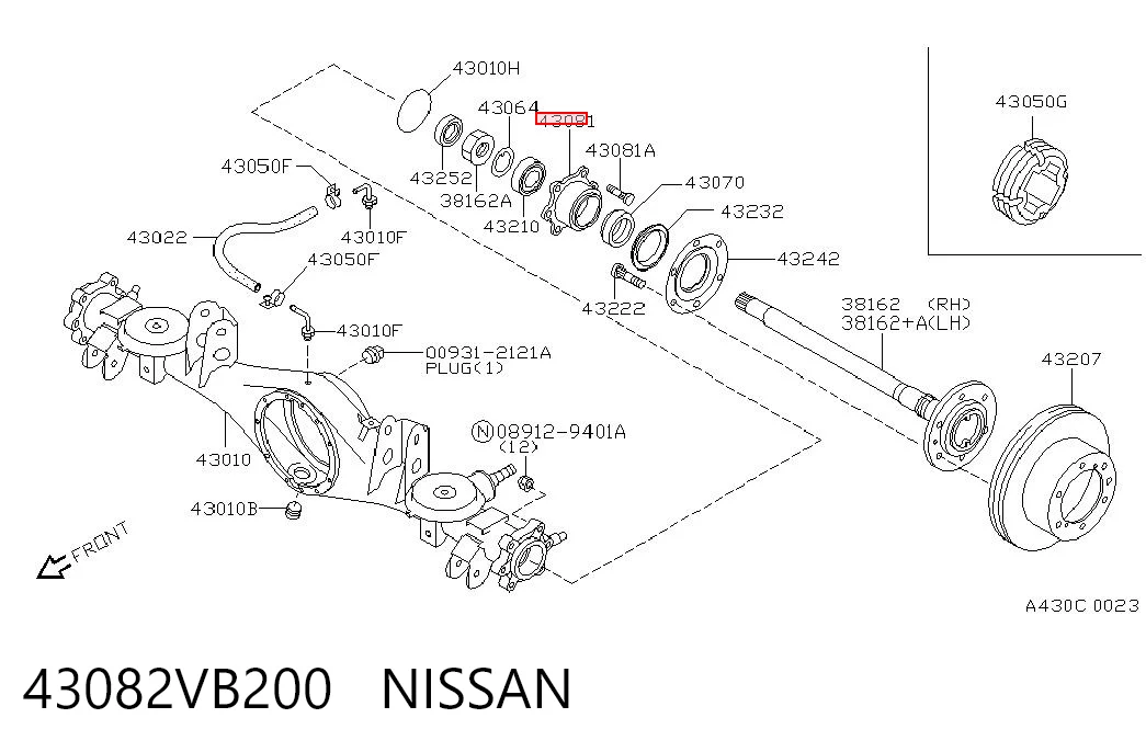 Compre Rolamento de cubo traseiro Nissan Patrol 