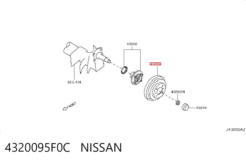 4320095F0C Nissan/Infiniti