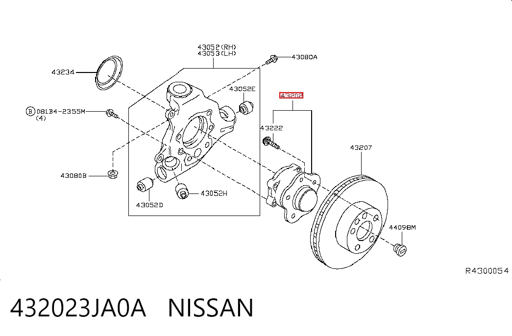 Cubo traseiro para Nissan Murano  Z51