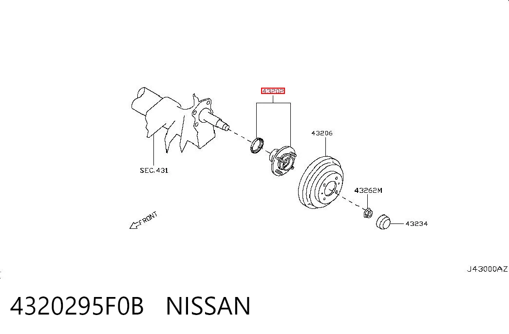 4320295F0B Nissan/Infiniti