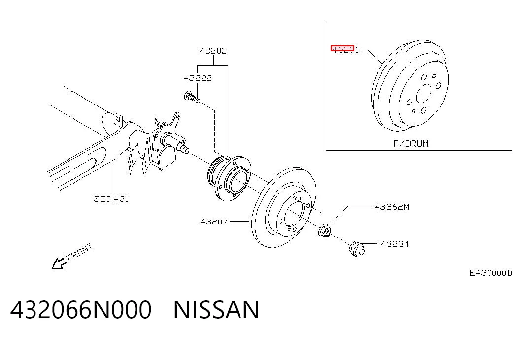 Tambor do freio traseiro Nissan Almera II N16 ao melhor preço