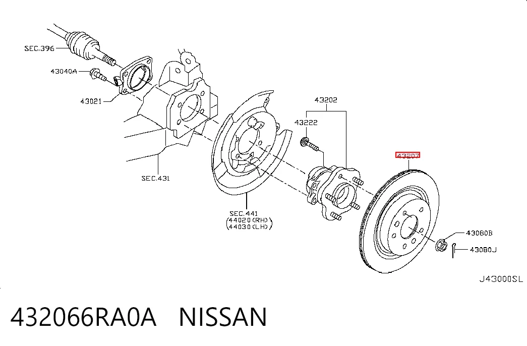 432066RA0A Nissan/Infiniti