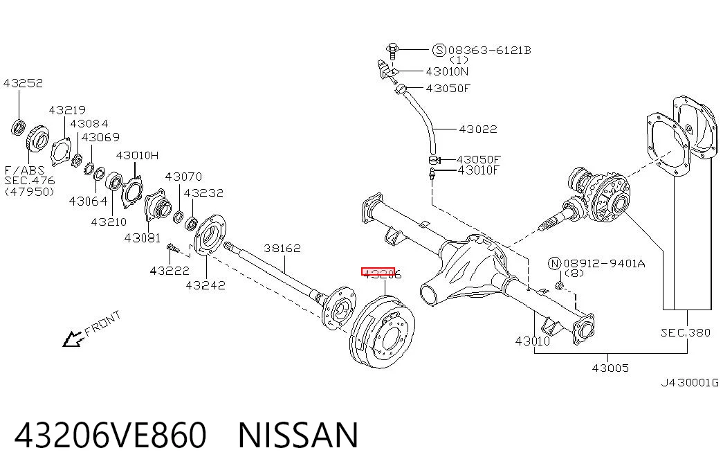 Tambor do freio traseiro para Nissan Pathfinder R50