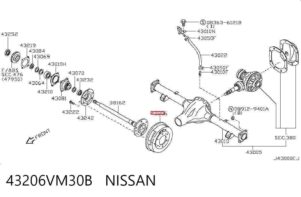 Compre Tambor do freio traseiro Nissan Pathfinder 