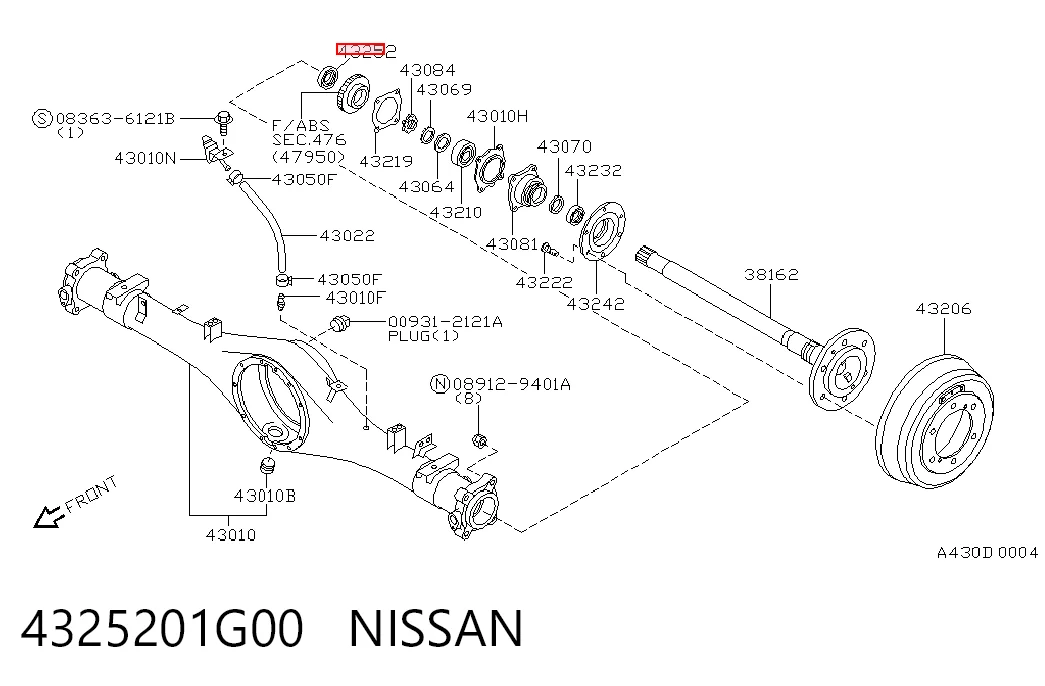 4325201G00 Nissan/Infiniti