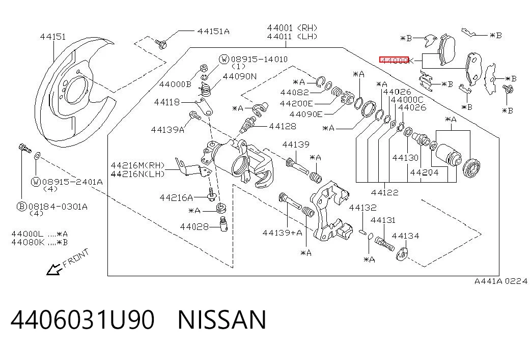  Sapatas do freio traseiras de disco Nissan Sunny III sedan (N14) (1990 - 1995) III