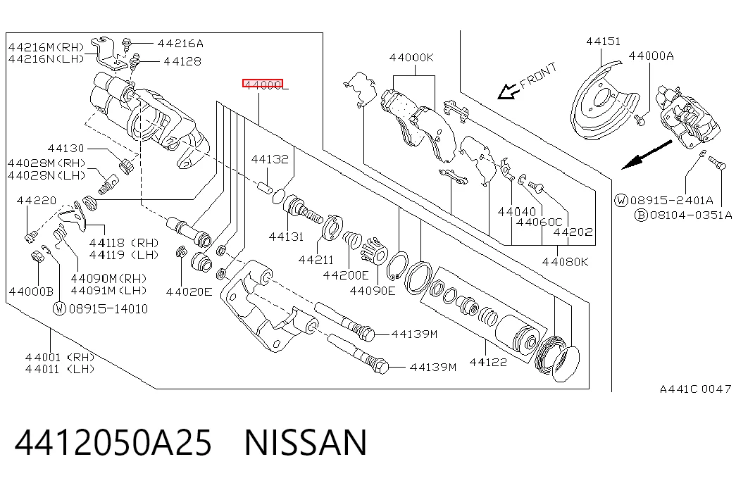 Kit de reparação de suporte do freio traseiro Nissan Sunny II N13 ao melhor preço