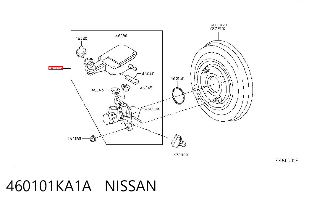 Compre Cilindro mestre do freio Nissan JUKE 