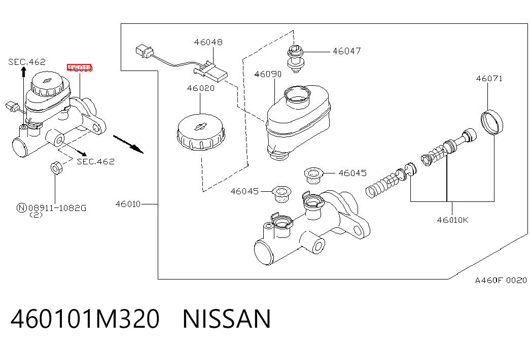 Cilindro mestre do freio Nissan Almera I N15 ao melhor preço