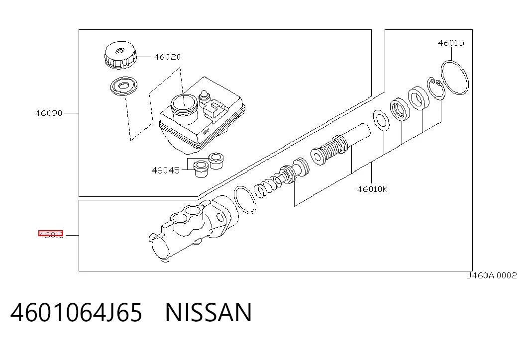 Cilindro mestre do freio Nissan Primera P10 ao melhor preço