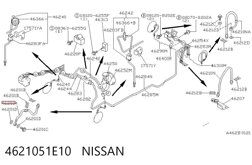 Mangueira do freio dianteira para Nissan Primera  W10