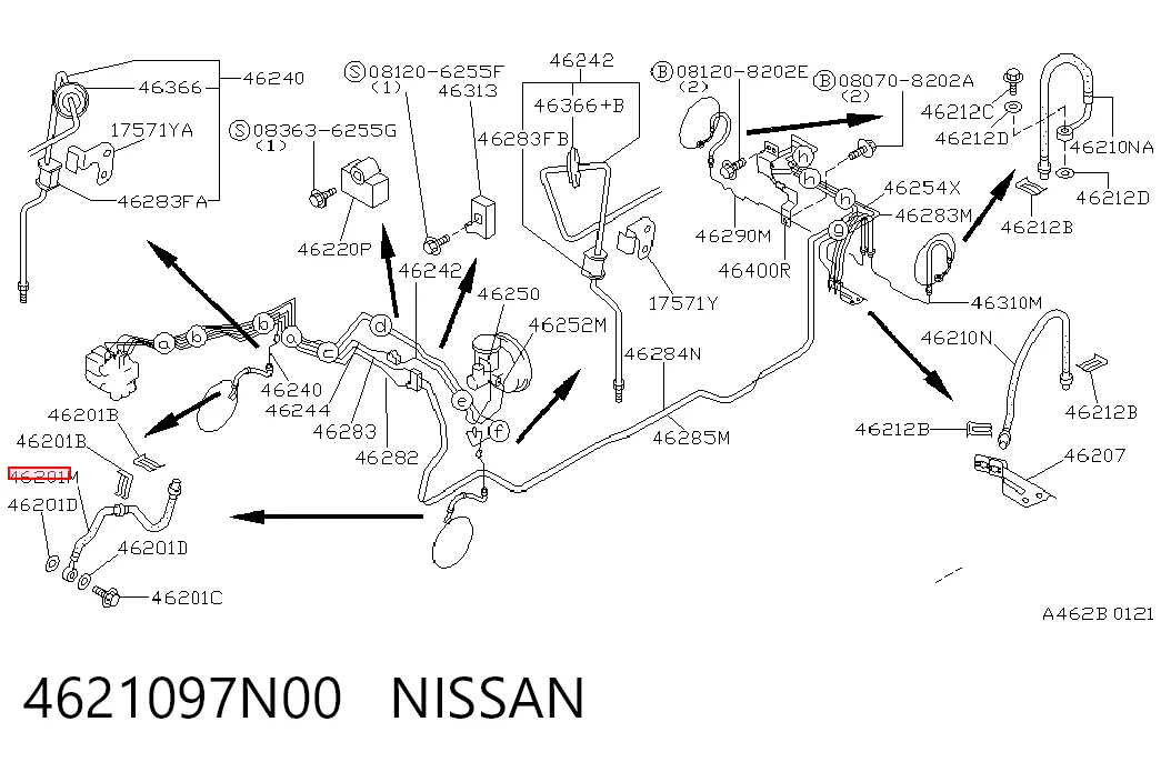 Mangueira do freio dianteira Nissan Primera  W10