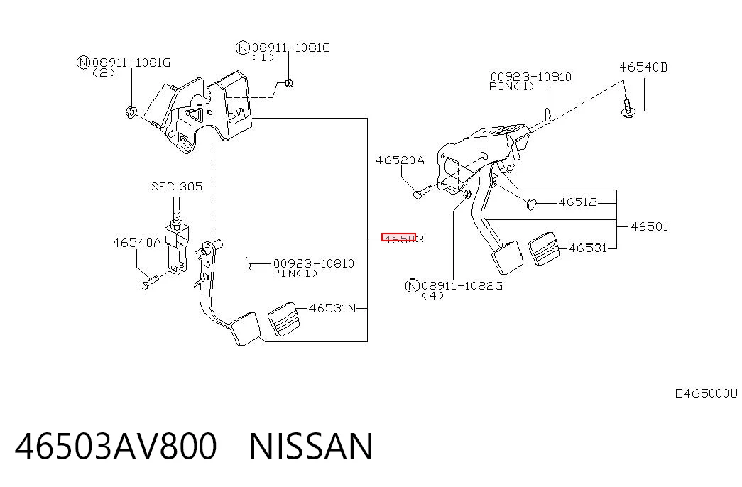 Pedal de embraiagem Nissan Primera  WP12 ao melhor preço