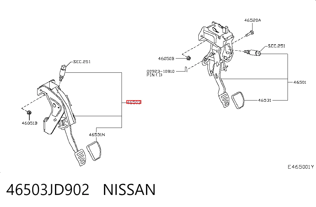 Pedal de embraiagem Nissan Qashqai I J10 ao melhor preço